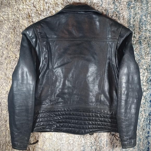 Vintage Harley Davidson Leather Jacket D Pocket Embroidered Double Zipper - Picture 10 of 15